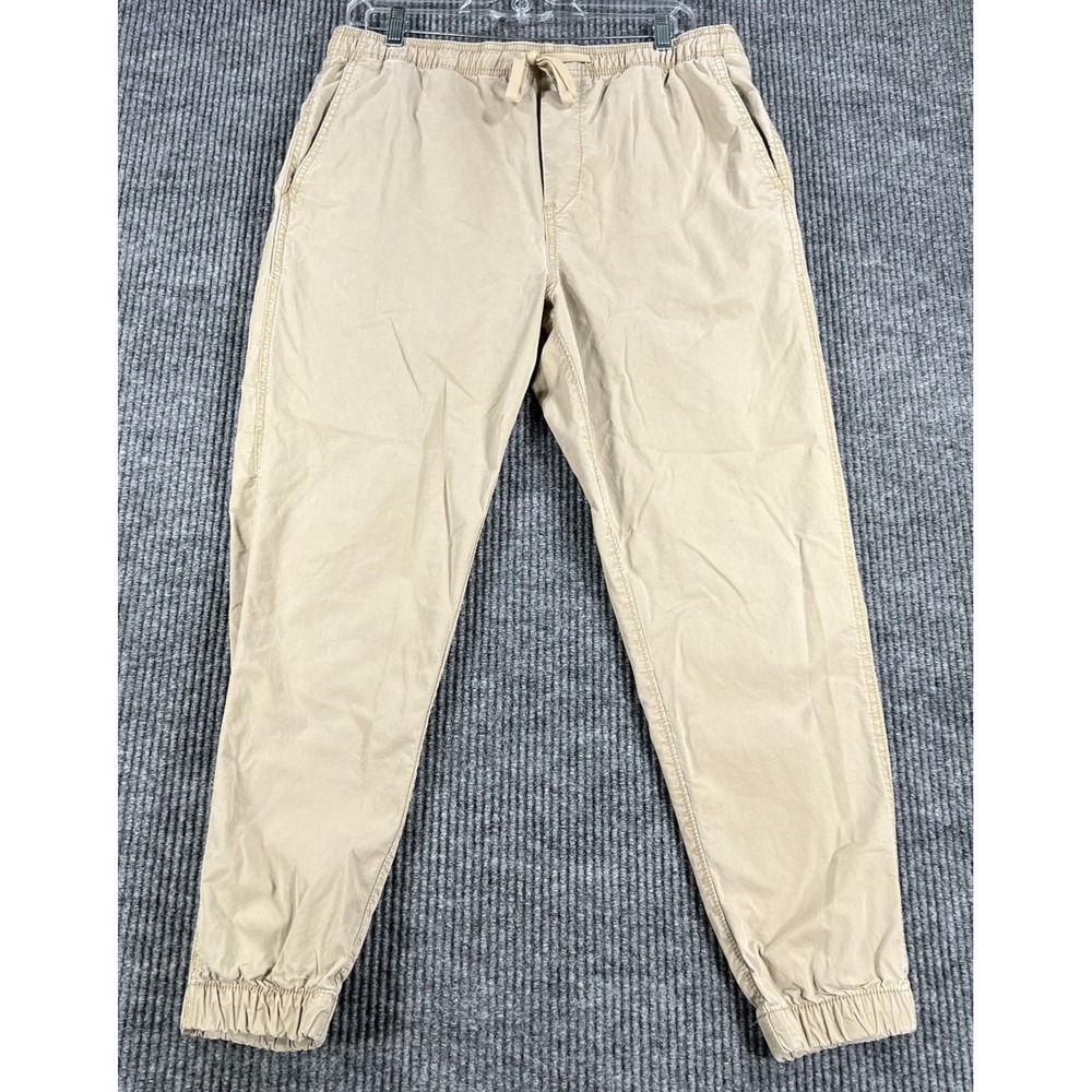 American Eagle Pants Mens Medium Khaki Casual Jogger Drawstring Elastic Waist